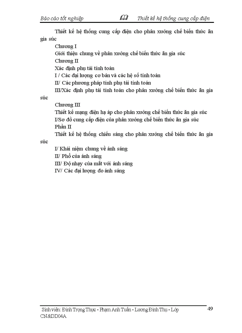 image for page Thiết kế chọn thiết bị lắp đặt hệ thống cung cấp điện cho một xưởng chế biến thức ăn gia súc