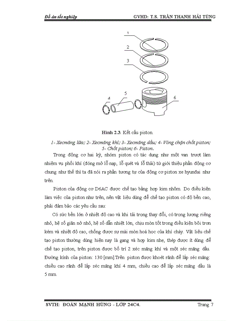 image for page Khảo sát hệ thống làm mát trên động cơ D6AC được lắp trên xe HYUNDAI