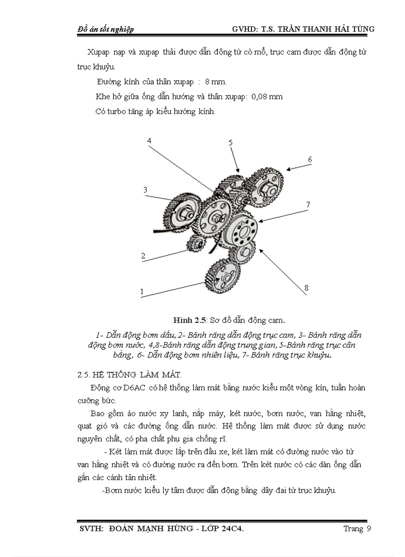 image for page Khảo sát hệ thống làm mát trên động cơ D6AC được lắp trên xe HYUNDAI