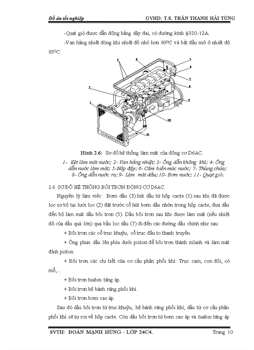 image for page Khảo sát hệ thống làm mát trên động cơ D6AC được lắp trên xe HYUNDAI
