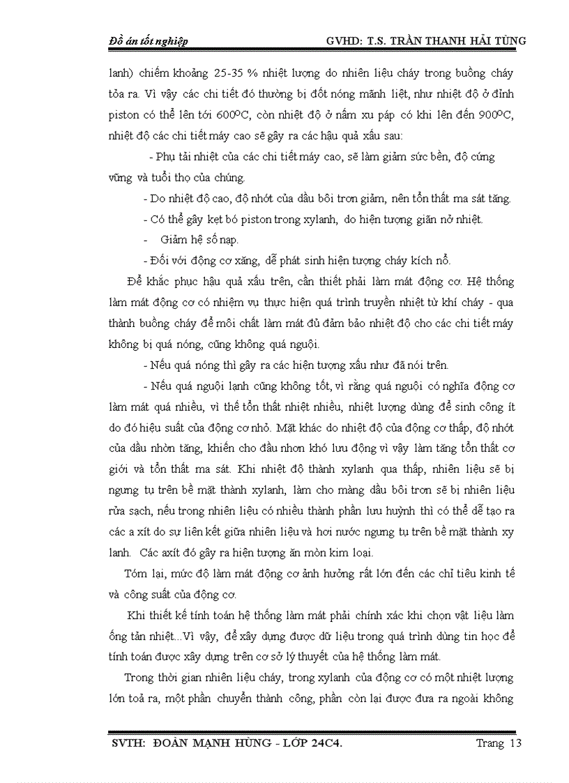 image for page Khảo sát hệ thống làm mát trên động cơ D6AC được lắp trên xe HYUNDAI