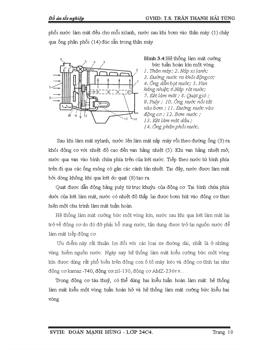 image for page Khảo sát hệ thống làm mát trên động cơ D6AC được lắp trên xe HYUNDAI