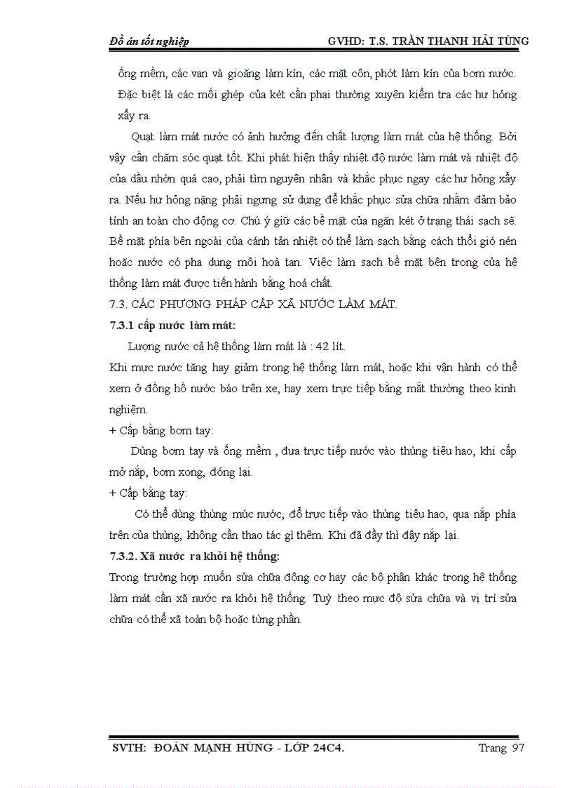 image for page Khảo sát hệ thống làm mát trên động cơ D6AC được lắp trên xe HYUNDAI