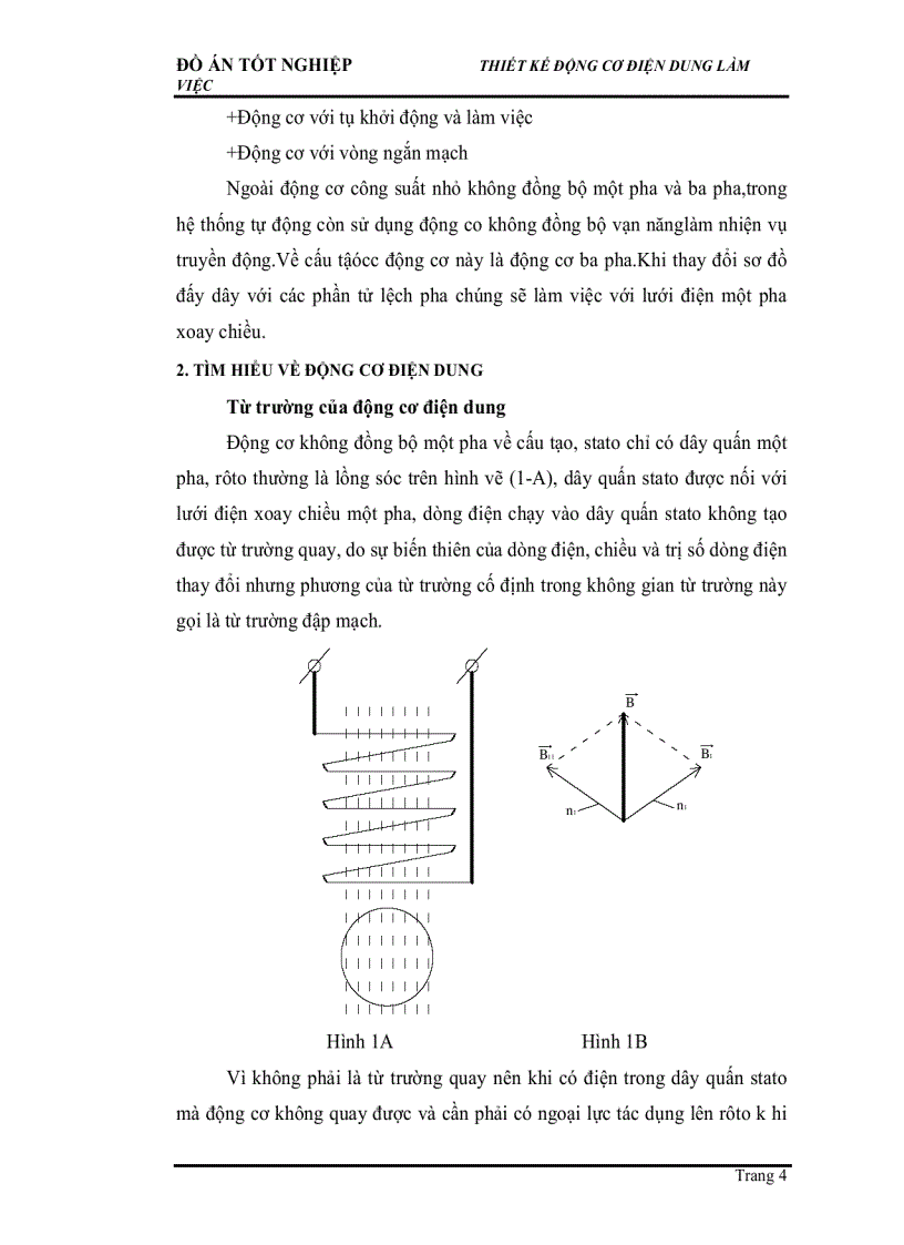 Thiết kế động cơ điện dung làm