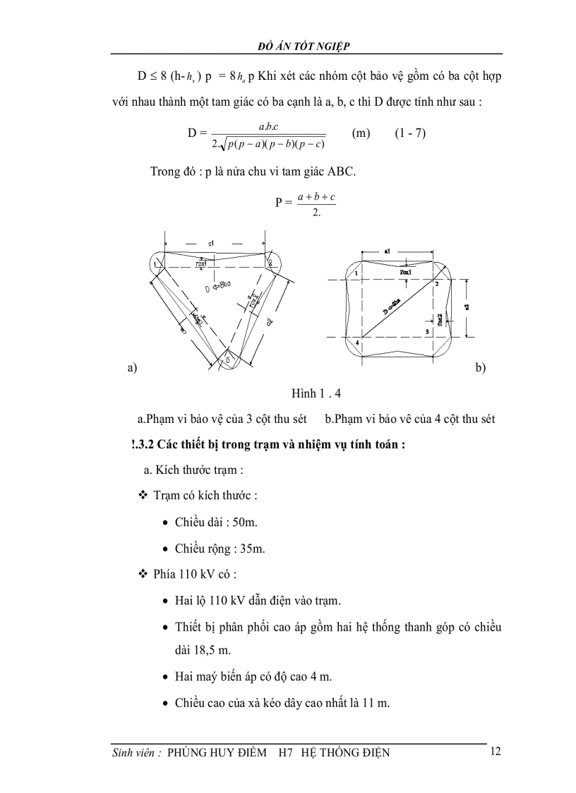 image for page Thiết kế hệ thống chống sét cho một trạm biến áp và đường dây cao áp dẫn tới trạm