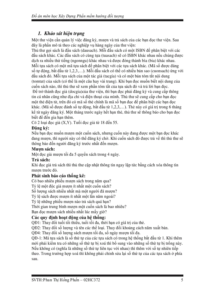 image for page Xây dựng phần mềm hướng đối tượng Quản lí thư viện