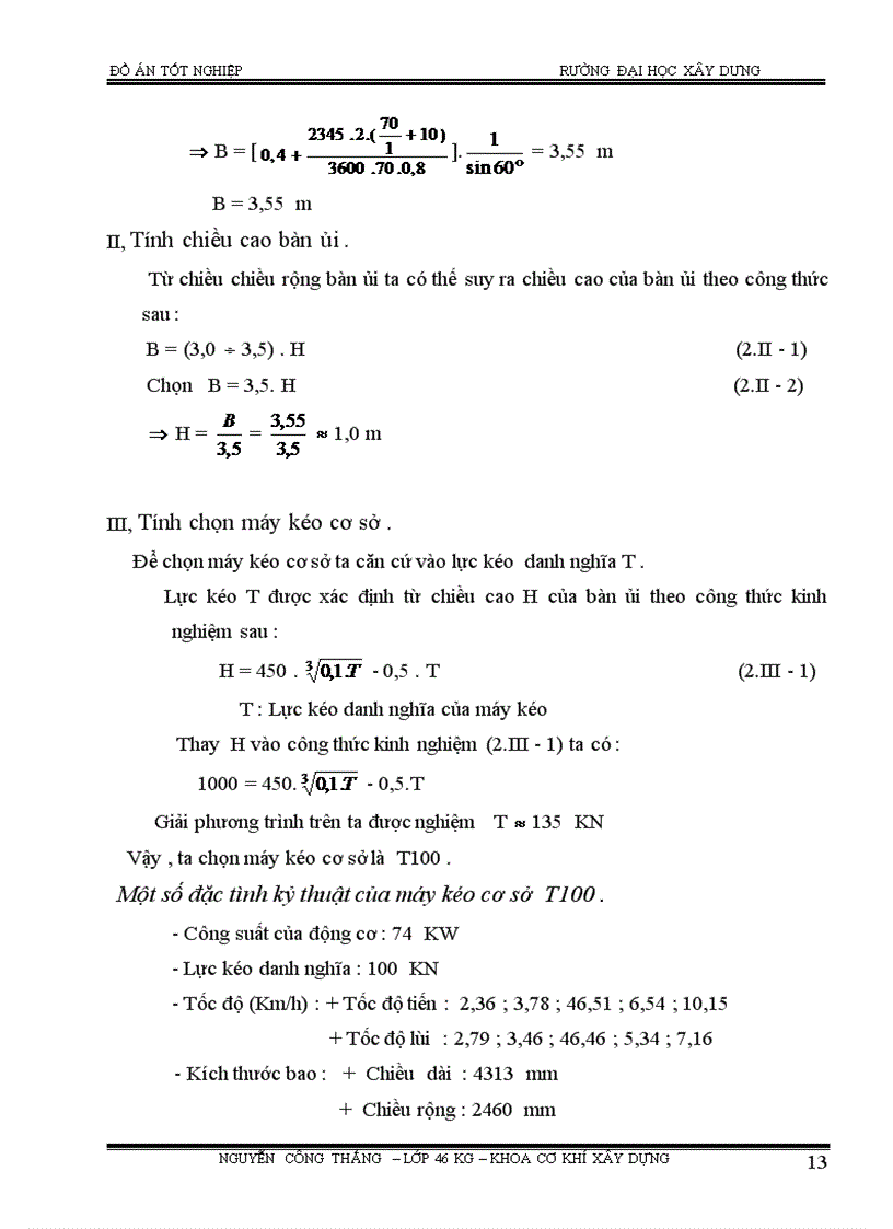 image for page Thiết kế thiết bị ủi vạn năng và tổ chức thi công đất bằng máy ủi vạn năng