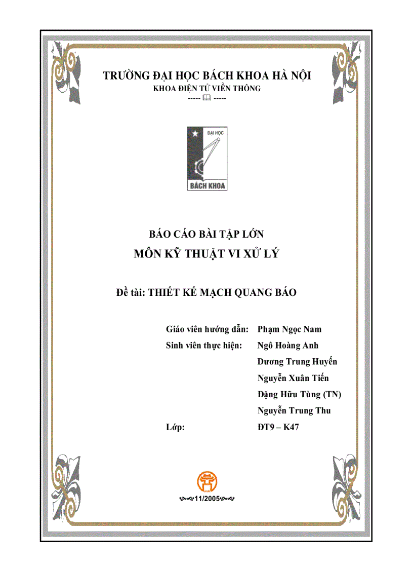 image for page Thiết kế mạch quang báo