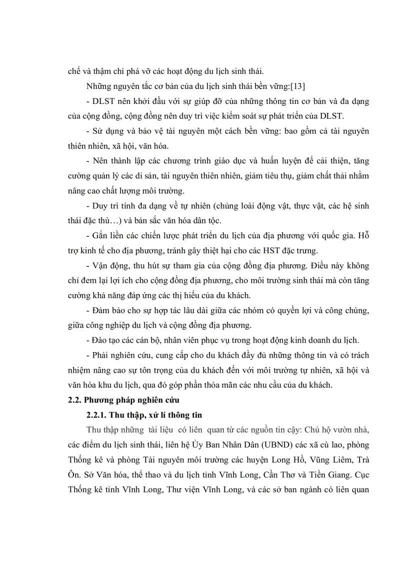 image for page Nghiên cứu tiềm năng phát triển du lịch sinh thái ở các xã cù lao thuộc tỉnh Vĩnh Long