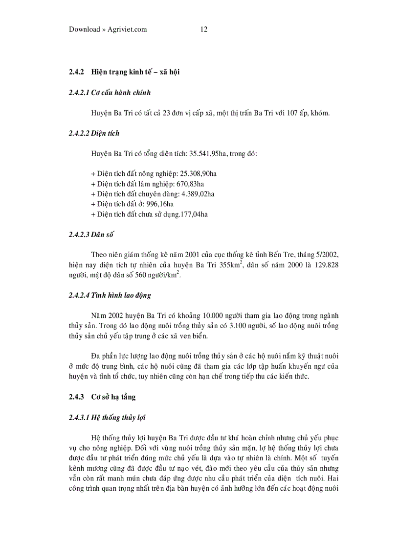 image for page Khảo sát hiện trạng nuôi tôm sú thâm canh tại xã Vĩnh An huyện Ba Tri tỉnh Bến Tre