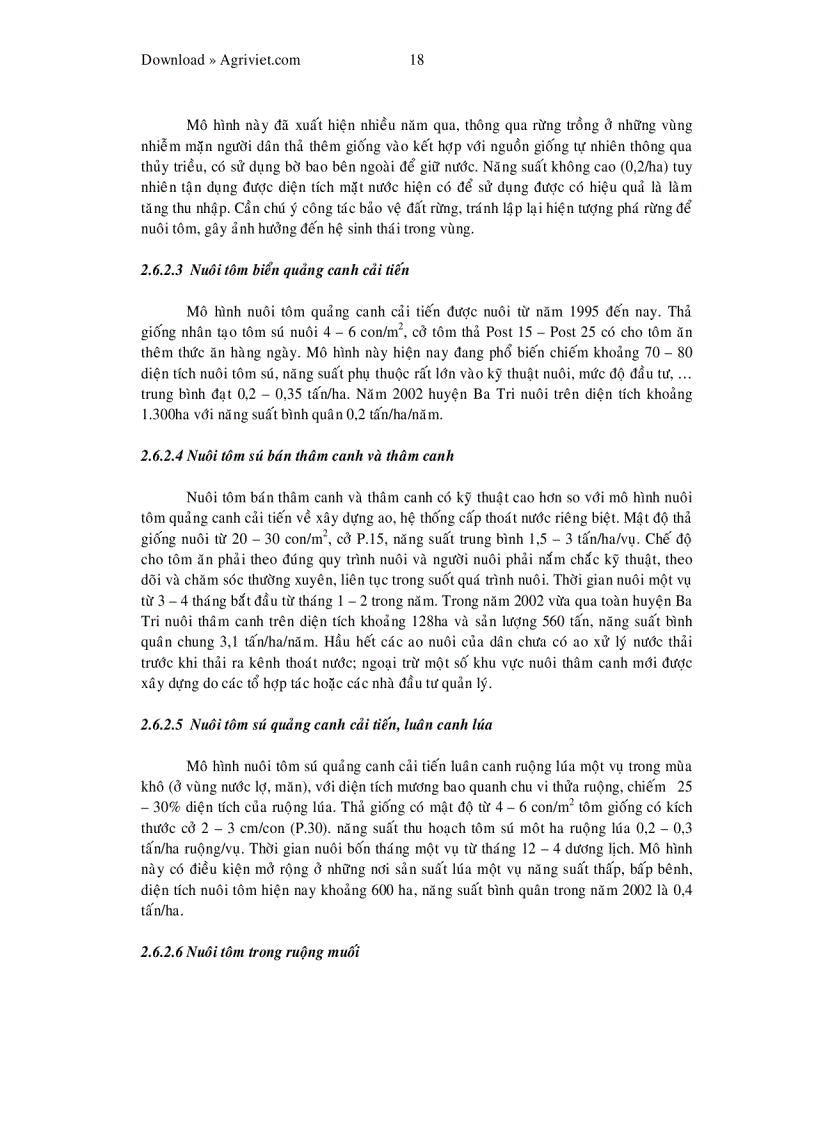 image for page Khảo sát hiện trạng nuôi tôm sú thâm canh tại xã Vĩnh An huyện Ba Tri tỉnh Bến Tre