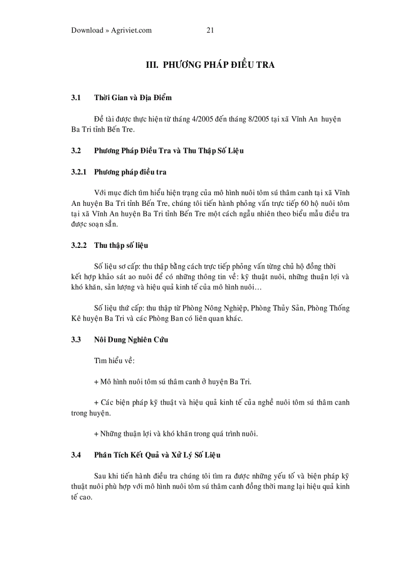 image for page Khảo sát hiện trạng nuôi tôm sú thâm canh tại xã Vĩnh An huyện Ba Tri tỉnh Bến Tre