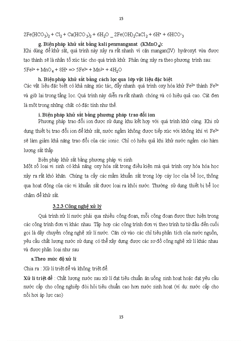 image for page THIẾT KẾ TRẠM XỬ LÝ NƯỚC CẤP CHO KHU DÂN CƯ XÃ XUÂN THỚI THƯỢNG CÔNG SUẤT 8500 m3NGĐ