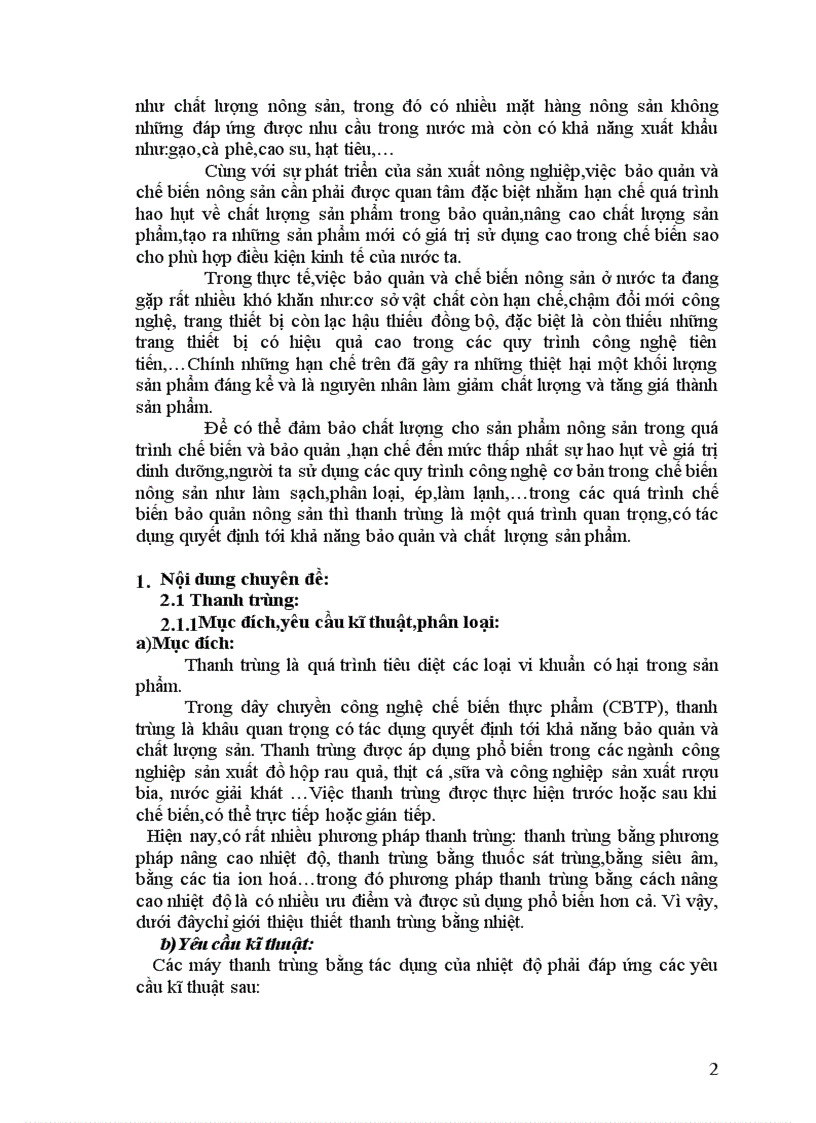 image for page Quá trình thanh trùng sản phẩm thực phẩm