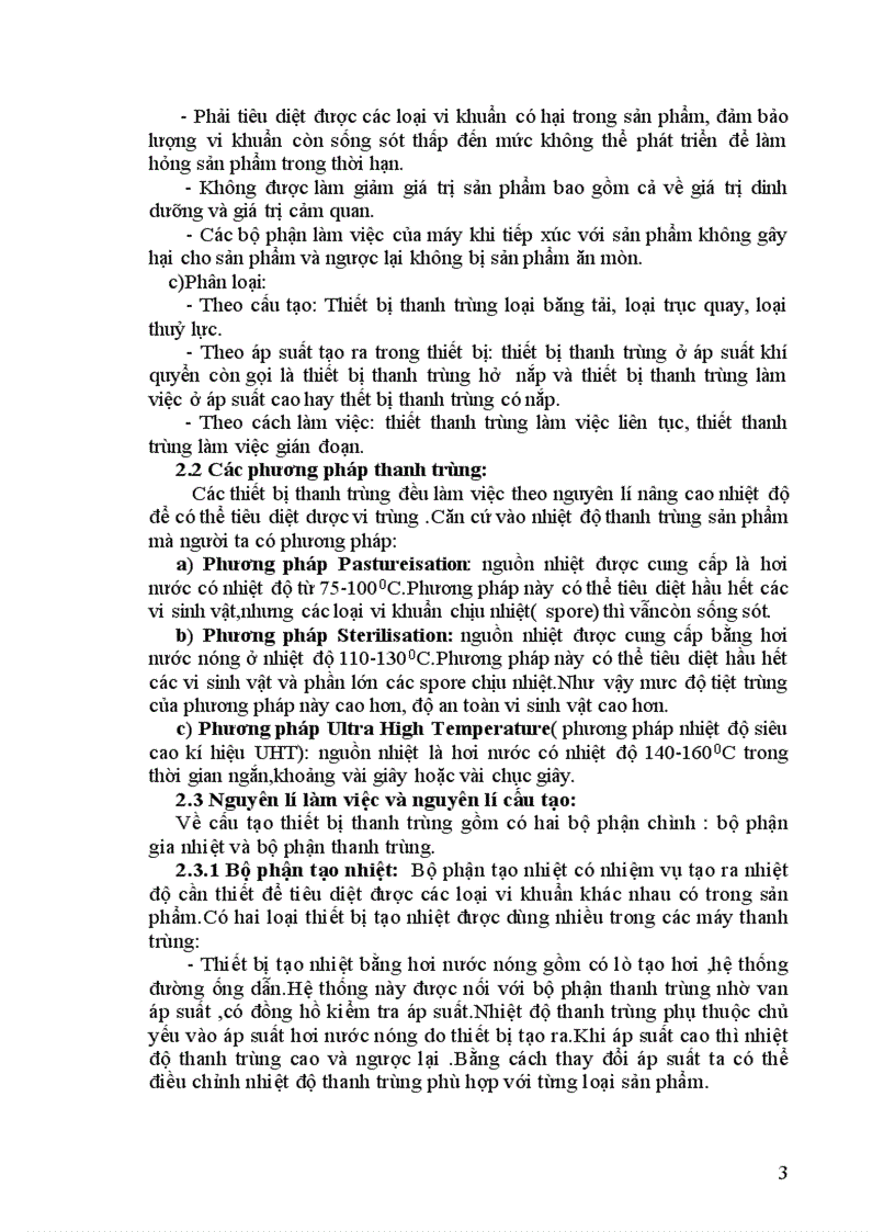 image for page Quá trình thanh trùng sản phẩm thực phẩm