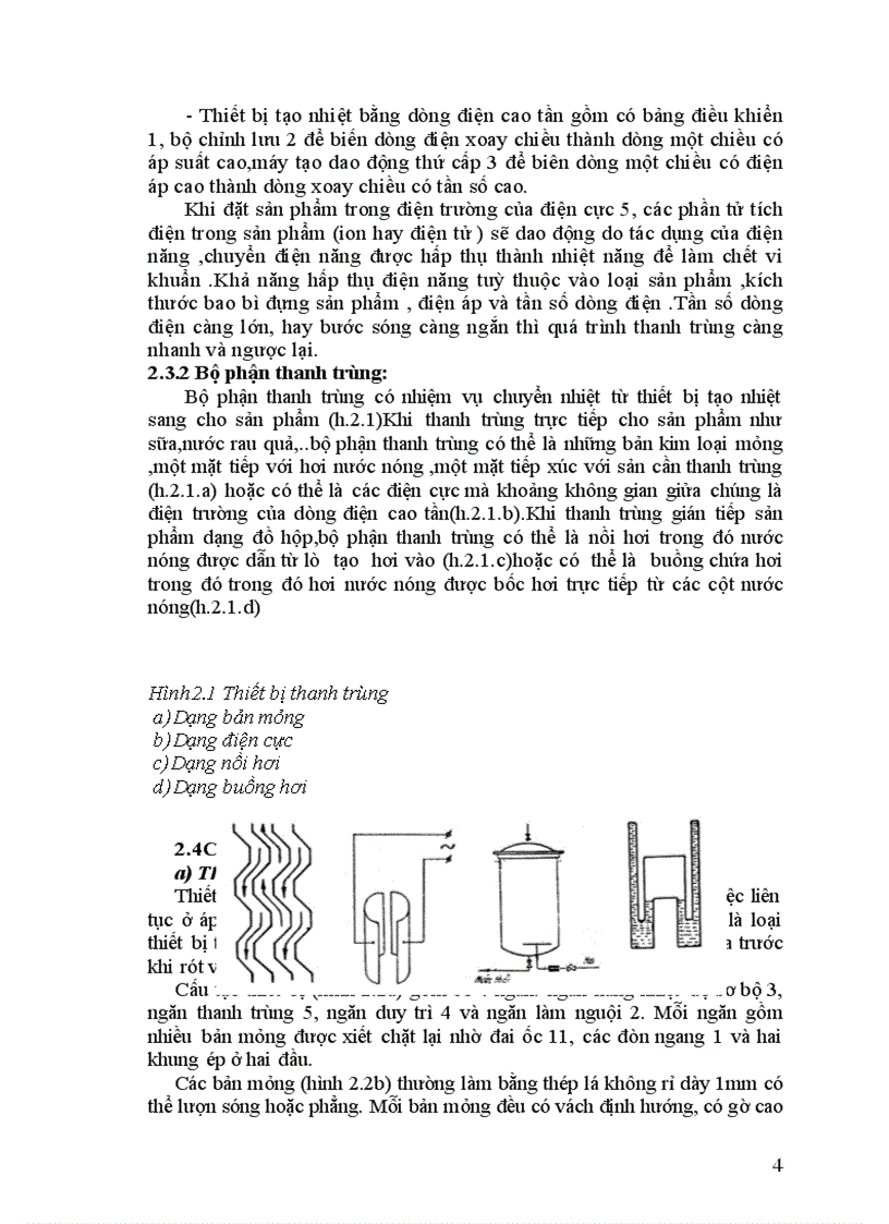 image for page Quá trình thanh trùng sản phẩm thực phẩm