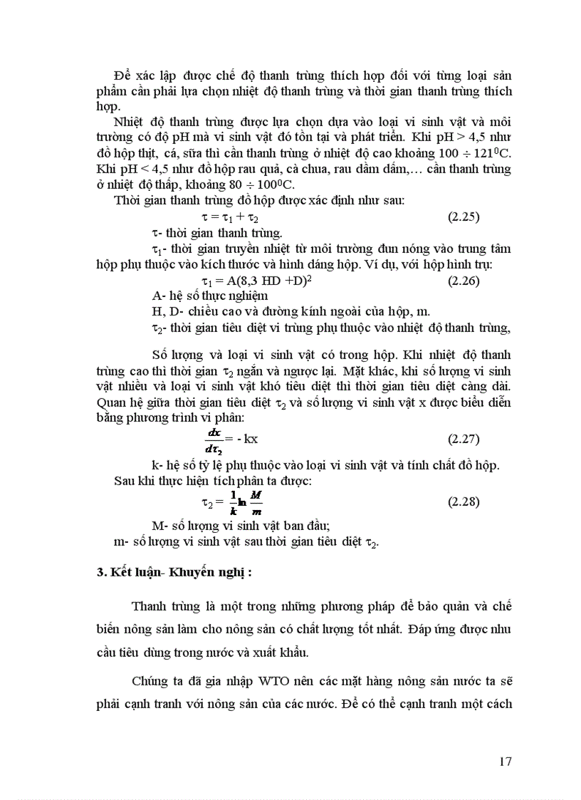 image for page Quá trình thanh trùng sản phẩm thực phẩm