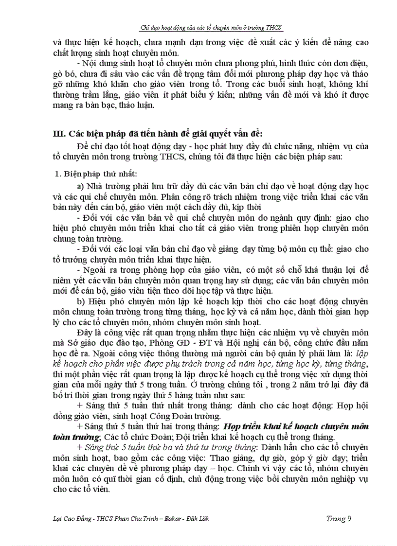 image for page Một số biện pháp chỉ đạo hoạt động các tổ chuyên môn để nâng cao chất lượng day học Sáng kiến kinh nghiệm dạy học