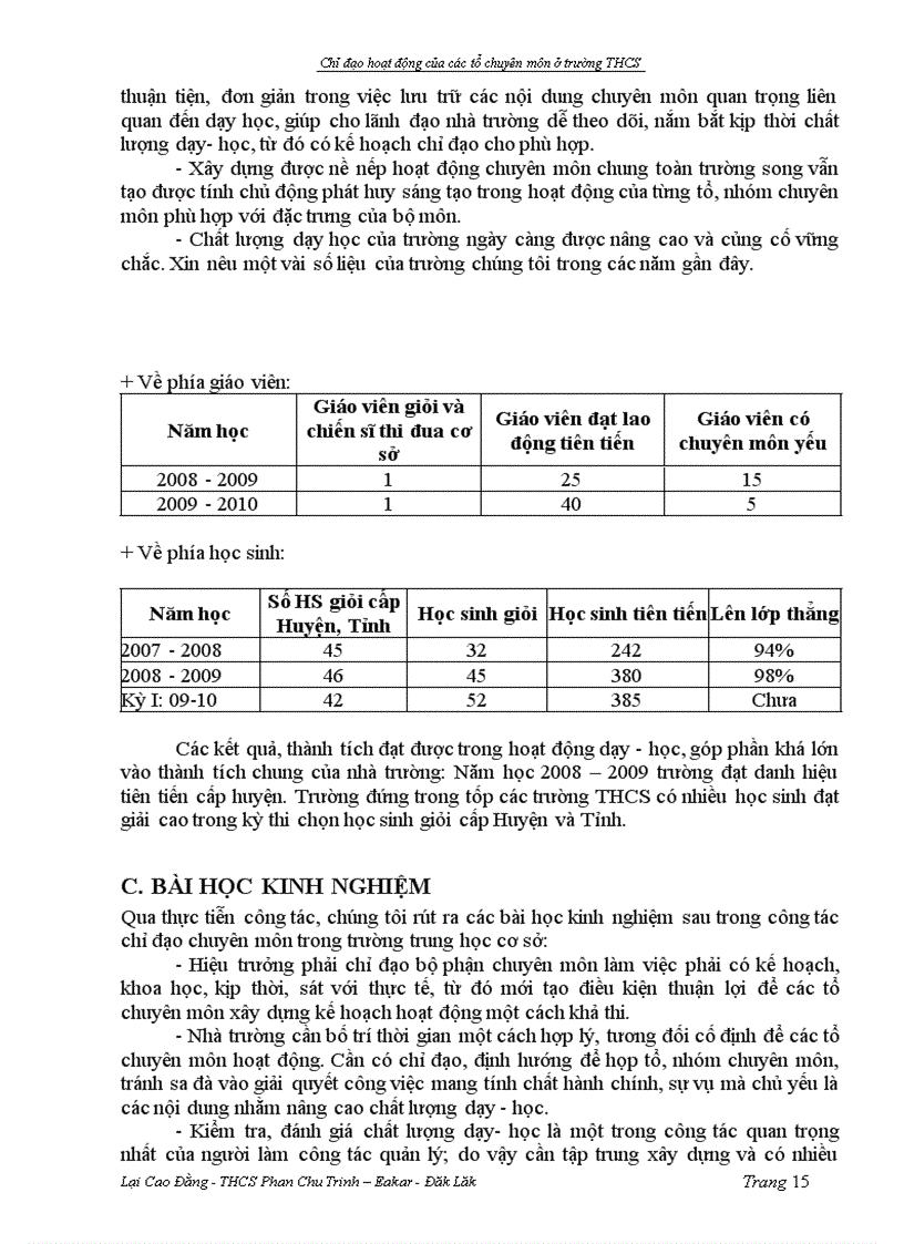 image for page Một số biện pháp chỉ đạo hoạt động các tổ chuyên môn để nâng cao chất lượng day học Sáng kiến kinh nghiệm dạy học