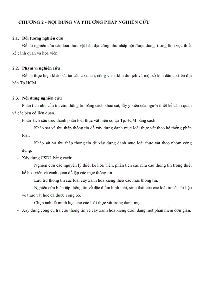 image for page Xây dựng sổ tay điện tử về cây xanh hoa kiểng ở TP HCM phục vụ thiết kế sân vườn và quy hoạch cây xanh đô thị