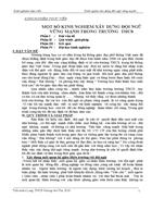 Một số kinh nghiệm xây dựng đội ngũ vững mạnh trong trường THCS Sáng kiến kinh nghiệm dạy học