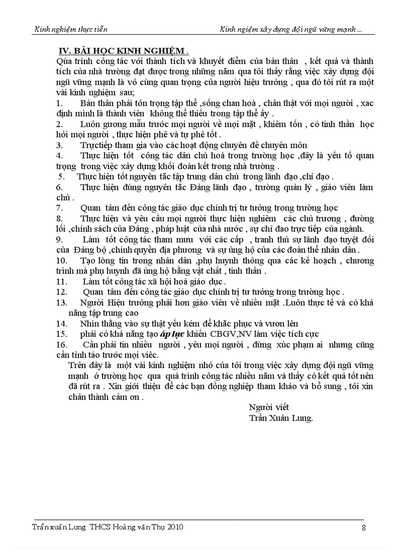 image for page Một số kinh nghiệm xây dựng đội ngũ vững mạnh trong trường THCS Sáng kiến kinh nghiệm dạy học