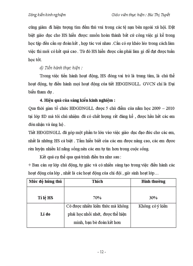 image for page Tổ chức tiết hoạt động ngoài giờ lên lớp theo phương pháp đổi mới nhằm nâng cao chất lượng giáo dục Sáng kiến kinh nghiệm dạy học