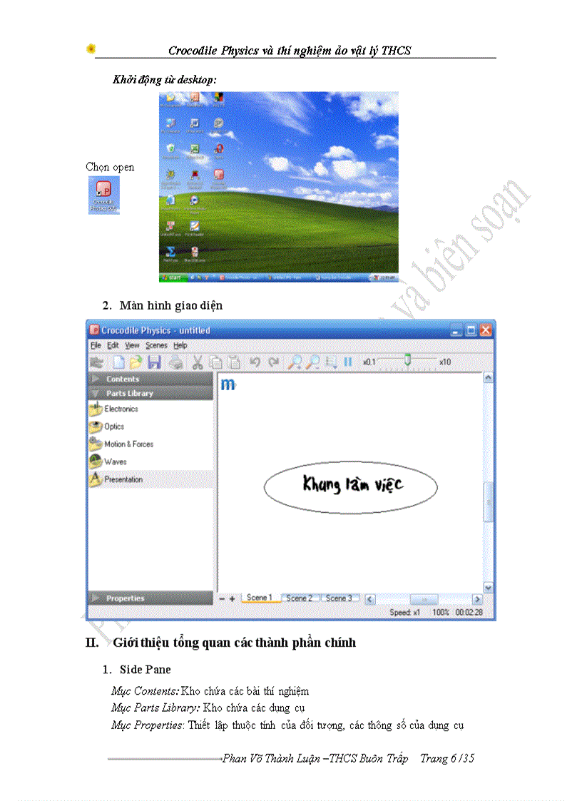 image for page Khai thác chương trình Crocodile Physics vào thiết kế thí nghiệm Vật lý ở trường THCS Sáng kiến kinh nghiệm dạy học