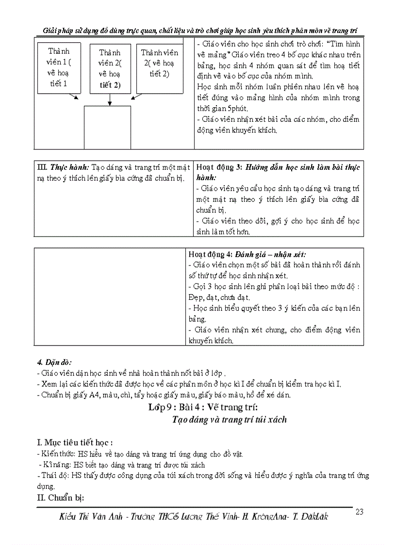 image for page Giải pháp sử dụng đồ dùng trực quan chất liệu và trò chơi giúp học sinh yêu thích phân môn vẽ trang Sáng kiến kinh nghiệm dạy học
