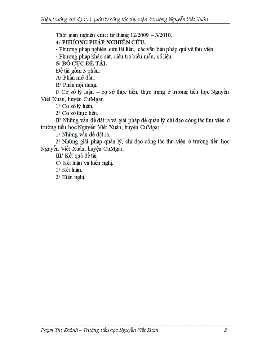 image for page Hiệu trưởng chỉ đạo và quản lý công tác thư viện ở trường Tiểu học Nguyễn Viết Xuân huyện Cư M Gar Sáng kiến kinh nghiệm dạy học