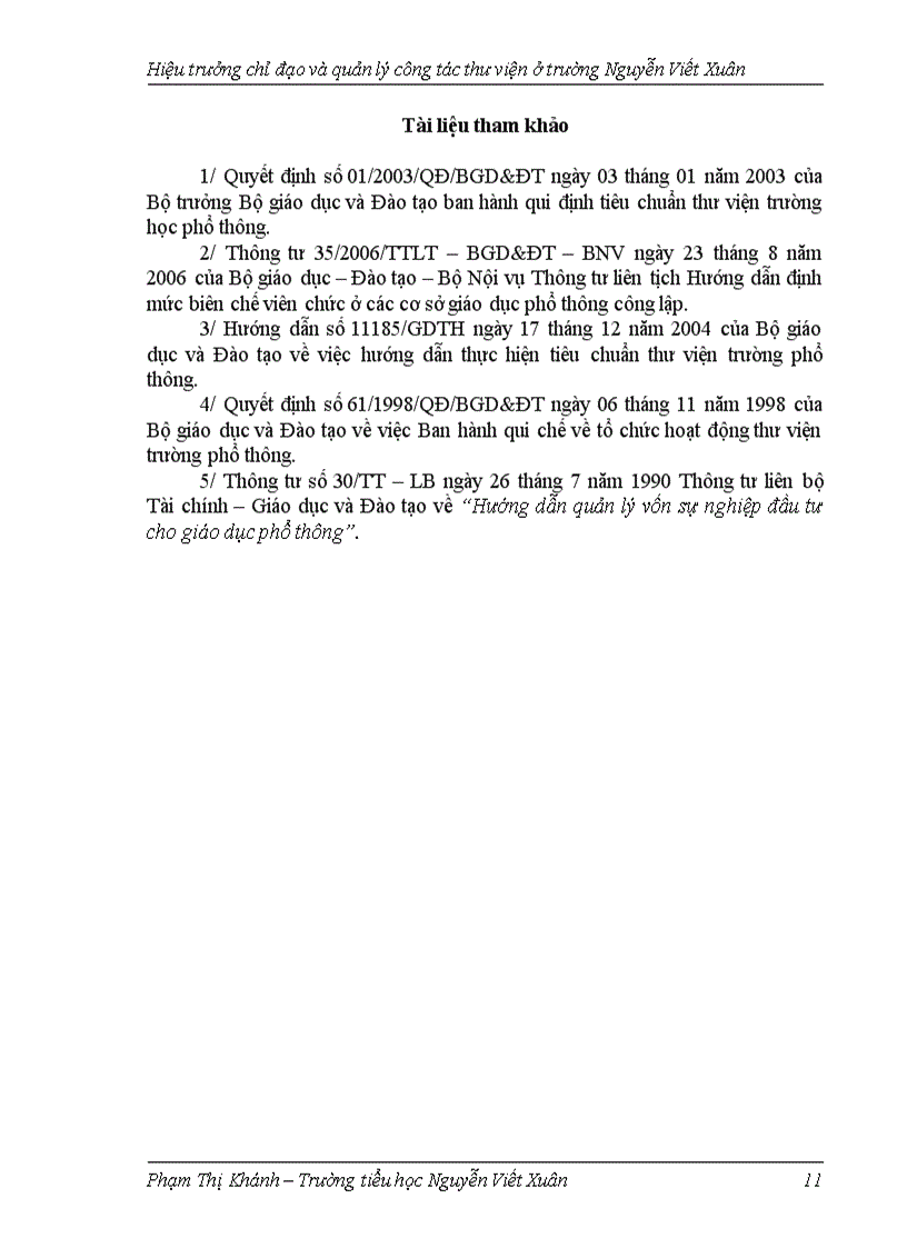 image for page Hiệu trưởng chỉ đạo và quản lý công tác thư viện ở trường Tiểu học Nguyễn Viết Xuân huyện Cư M Gar Sáng kiến kinh nghiệm dạy học