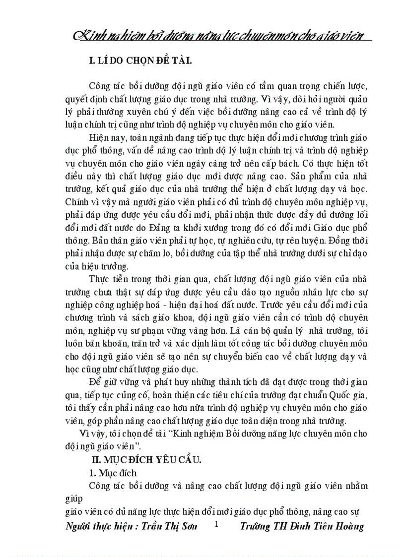 image for page Kinh nghiệm bồi dưỡng năng lực chuyên môn cho đội ngũ giáo viên Sáng kiến kinh nghiệm dạy học