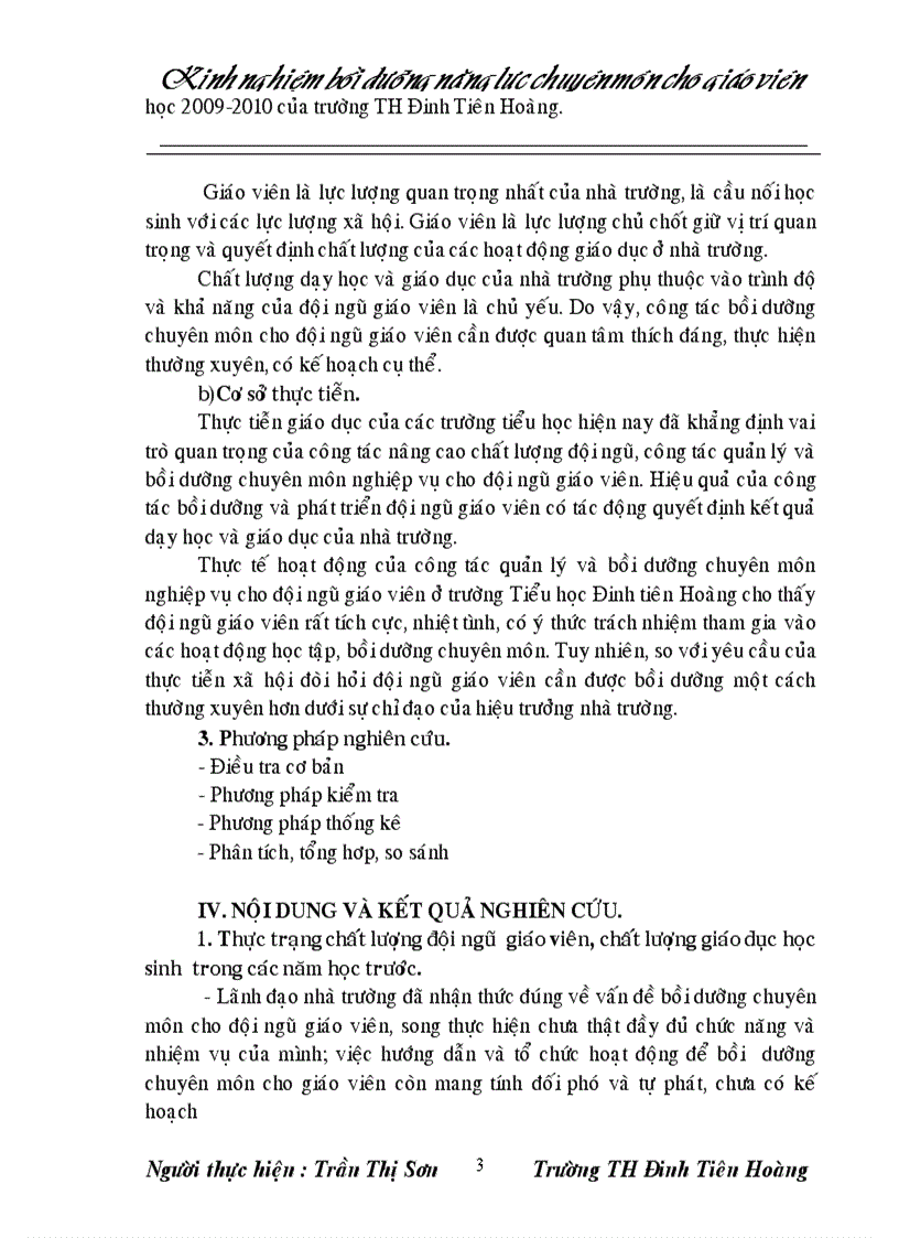 image for page Kinh nghiệm bồi dưỡng năng lực chuyên môn cho đội ngũ giáo viên Sáng kiến kinh nghiệm dạy học