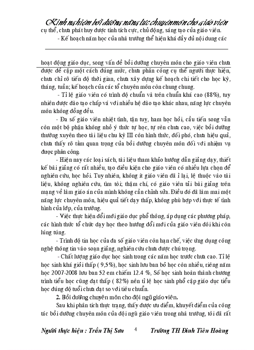 image for page Kinh nghiệm bồi dưỡng năng lực chuyên môn cho đội ngũ giáo viên Sáng kiến kinh nghiệm dạy học