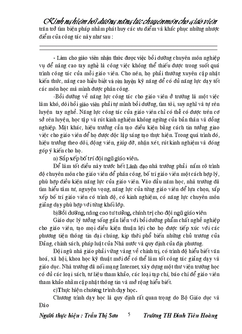 image for page Kinh nghiệm bồi dưỡng năng lực chuyên môn cho đội ngũ giáo viên Sáng kiến kinh nghiệm dạy học