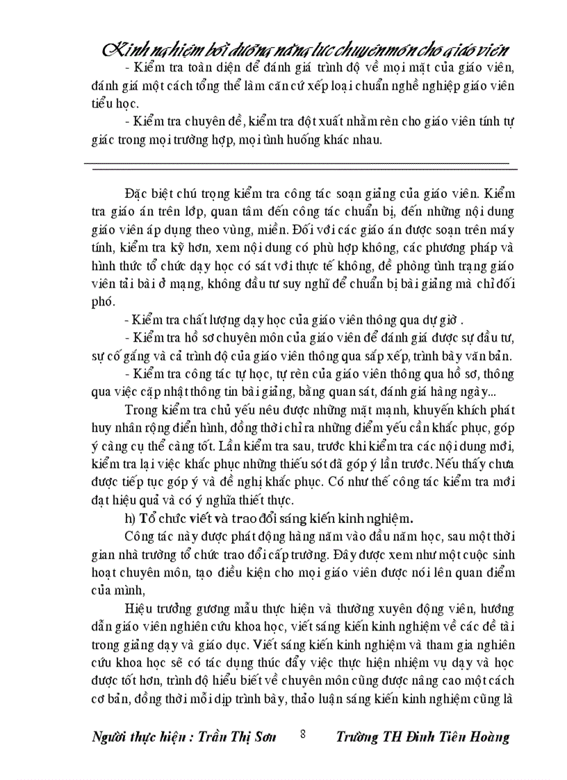 image for page Kinh nghiệm bồi dưỡng năng lực chuyên môn cho đội ngũ giáo viên Sáng kiến kinh nghiệm dạy học