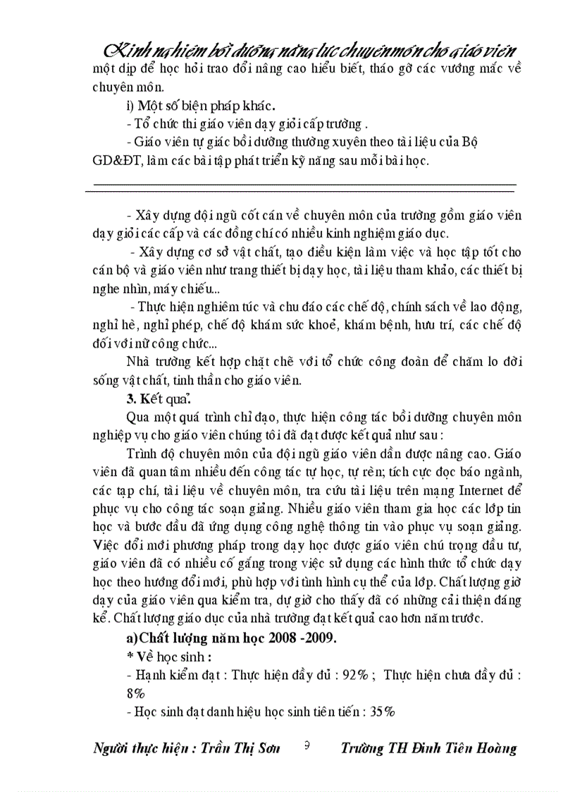 image for page Kinh nghiệm bồi dưỡng năng lực chuyên môn cho đội ngũ giáo viên Sáng kiến kinh nghiệm dạy học