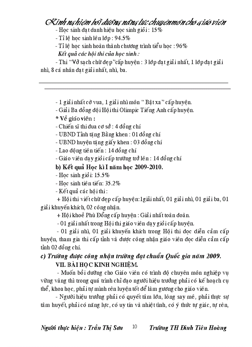 image for page Kinh nghiệm bồi dưỡng năng lực chuyên môn cho đội ngũ giáo viên Sáng kiến kinh nghiệm dạy học