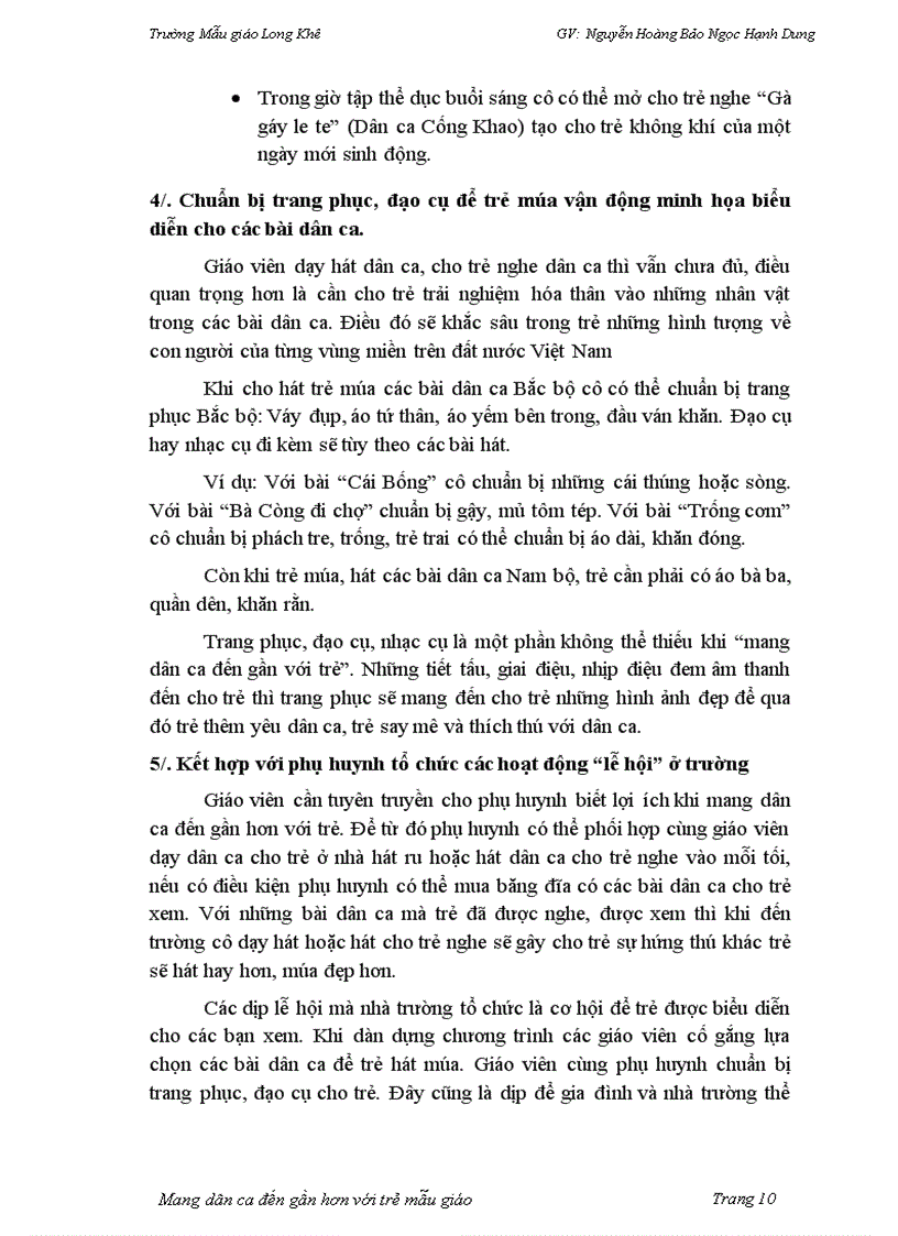 image for page Hãy mang dân ca đến gần hơn với trẻ mẫu giáo