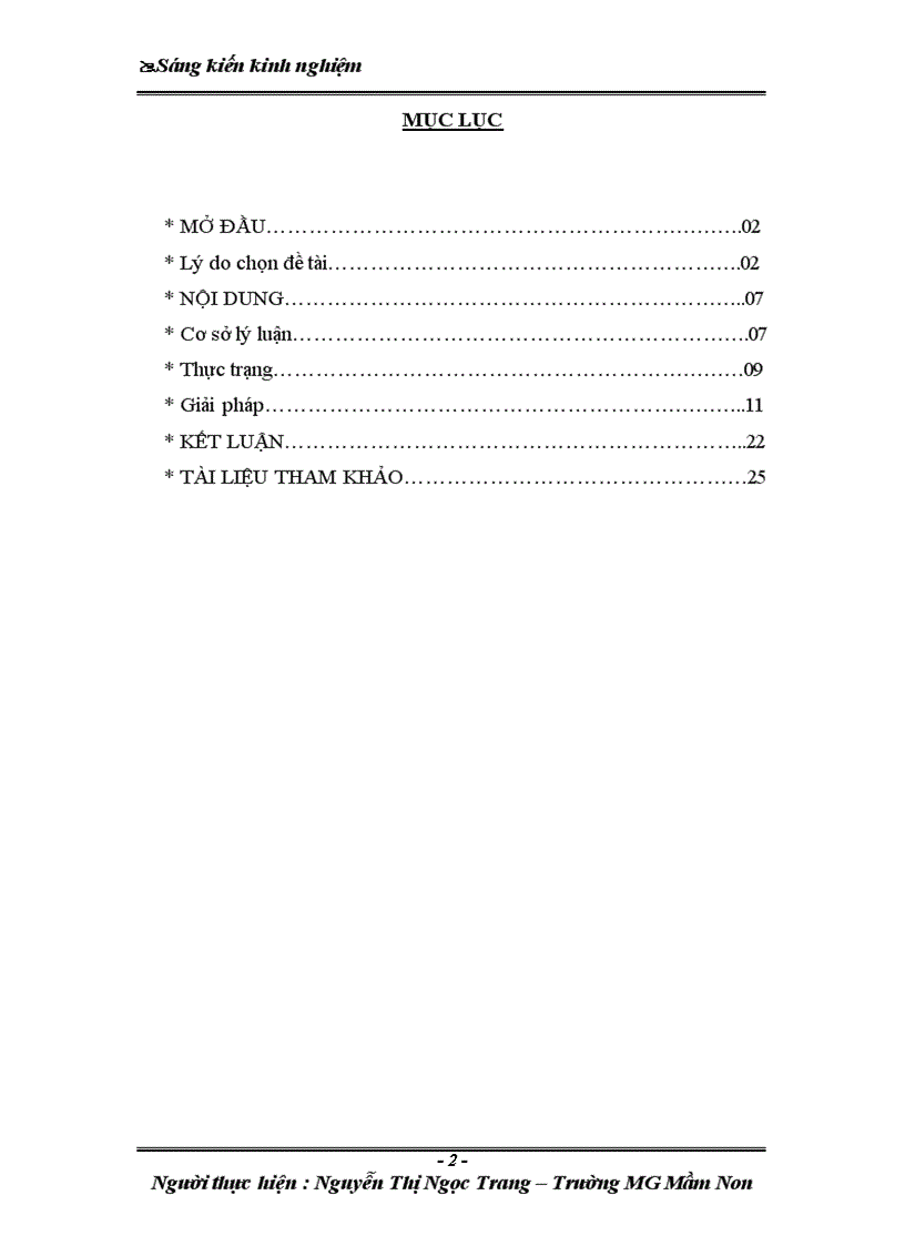 image for page MỘT SỐ BIỆN PHÁP NÂNG CAO CHẤT LƯỢNG GIÁO DỤC ÂM NHẠC TRONG ĐỜI SỐNG HẰNG NGÀY ĐỐI VỚI TRẺ Ở TRƯỜNG MẦM NON Sáng kiến kinh nghiệm dạy học