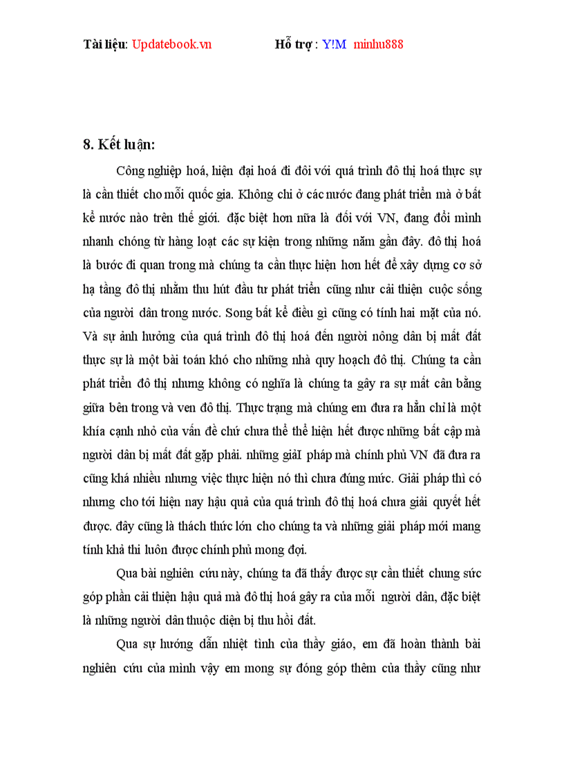 image for page Ảnh hưởng của quá trình đô thị hóa đến người nông dân bị mất đất