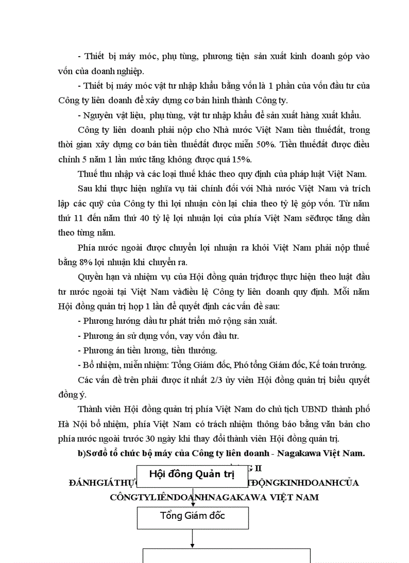 image for page Trình bày việc khởi sự chuẩn bị đăng ký thành lập tổ chức bộ máy và hoạt động của một doanh nghiệp liên doanh Công ty liên doanh Nagakawa VN