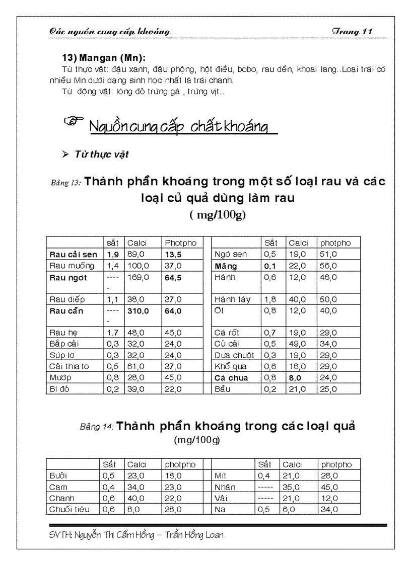 image for page Nguồn cung cấp các loại khoáng và các yếu tố ảnh hưởng đến quá trình hấp thu khoáng