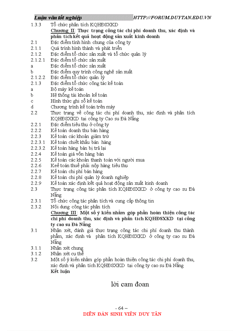 image for page Hoàn thiện tổ chức chi phí doanh thu xác định và phân tích kết quả hoạt động sản xuất kinh doanh tại Công ty Cao Su Đà Nẵng
