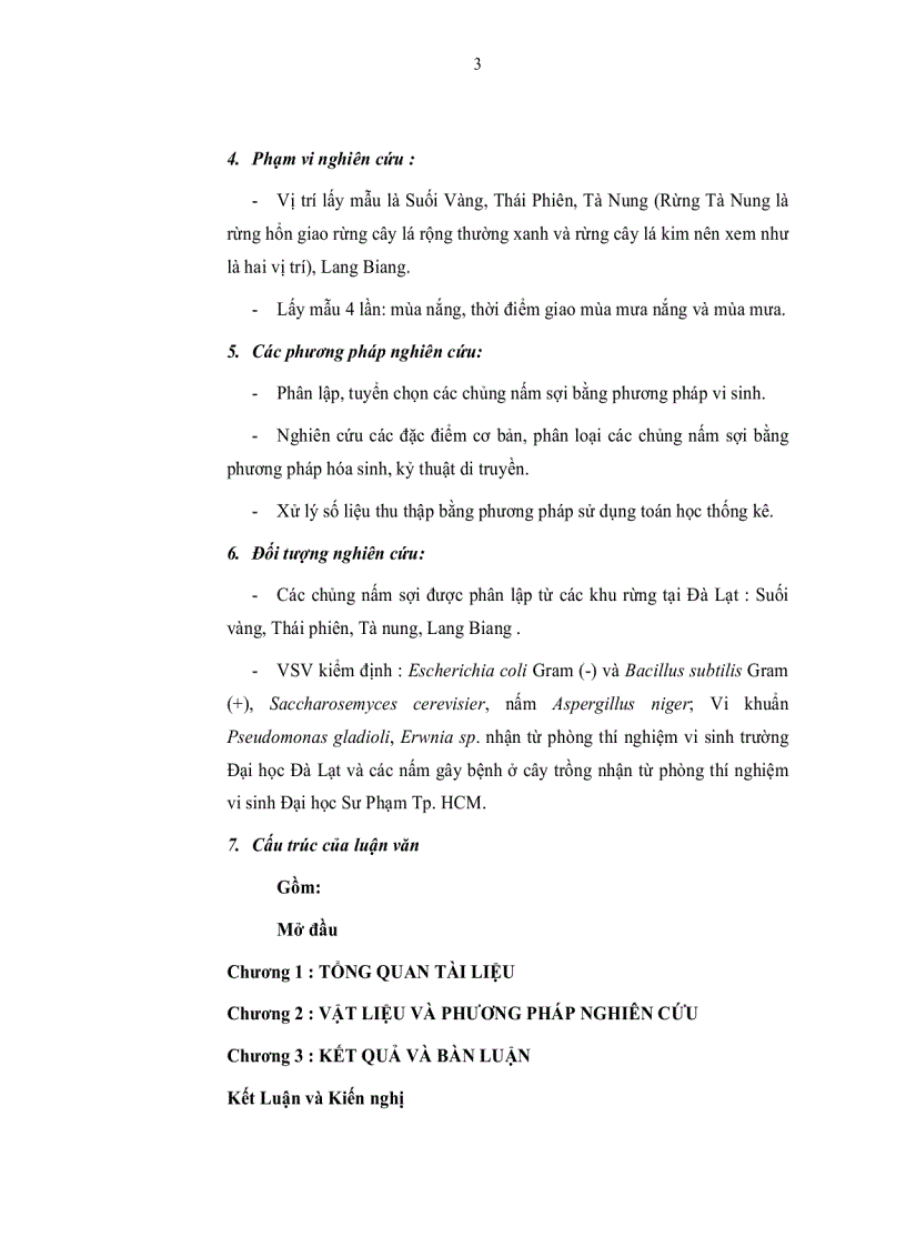 image for page Nghiên cứu khả năng sinh hoạt chất đối kháng vi sinh vật gây bệnh cho cây trồng của các chủng nấm sợi phân lập từ rừng Đà Lạt