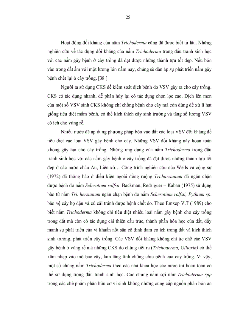 image for page Nghiên cứu khả năng sinh hoạt chất đối kháng vi sinh vật gây bệnh cho cây trồng của các chủng nấm sợi phân lập từ rừng Đà Lạt