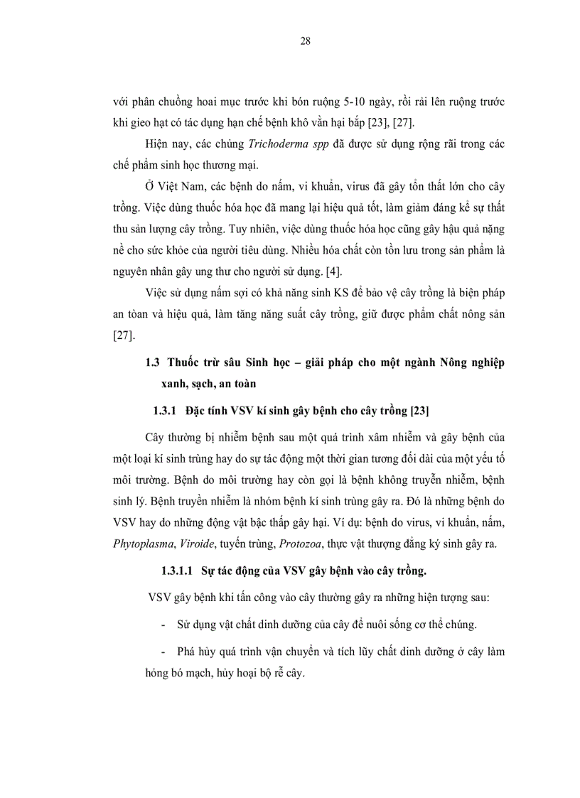 image for page Nghiên cứu khả năng sinh hoạt chất đối kháng vi sinh vật gây bệnh cho cây trồng của các chủng nấm sợi phân lập từ rừng Đà Lạt