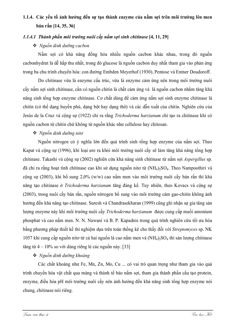 image for page Khảo sát khả năng sinh tổng hợp ENZYME CHITINASE của một số chủng nấm sợi thuộc giống ASPERGILLUS TRICHODERMA và ứng dụng