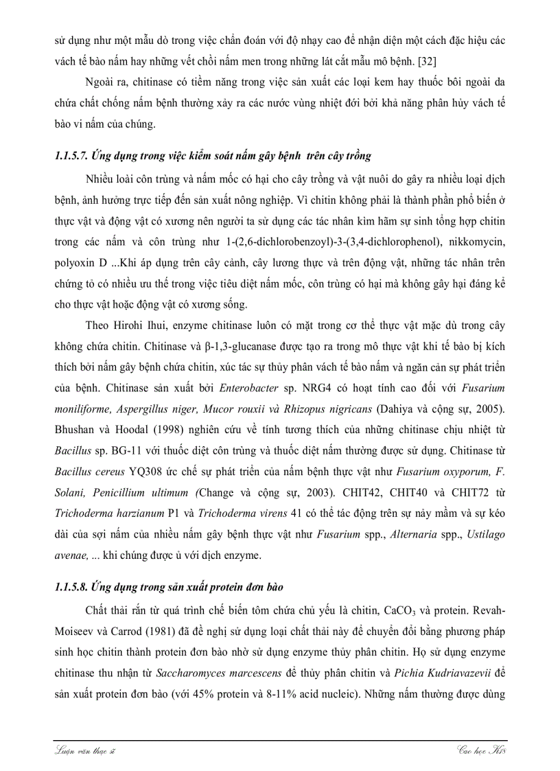 image for page Khảo sát khả năng sinh tổng hợp ENZYME CHITINASE của một số chủng nấm sợi thuộc giống ASPERGILLUS TRICHODERMA và ứng dụng