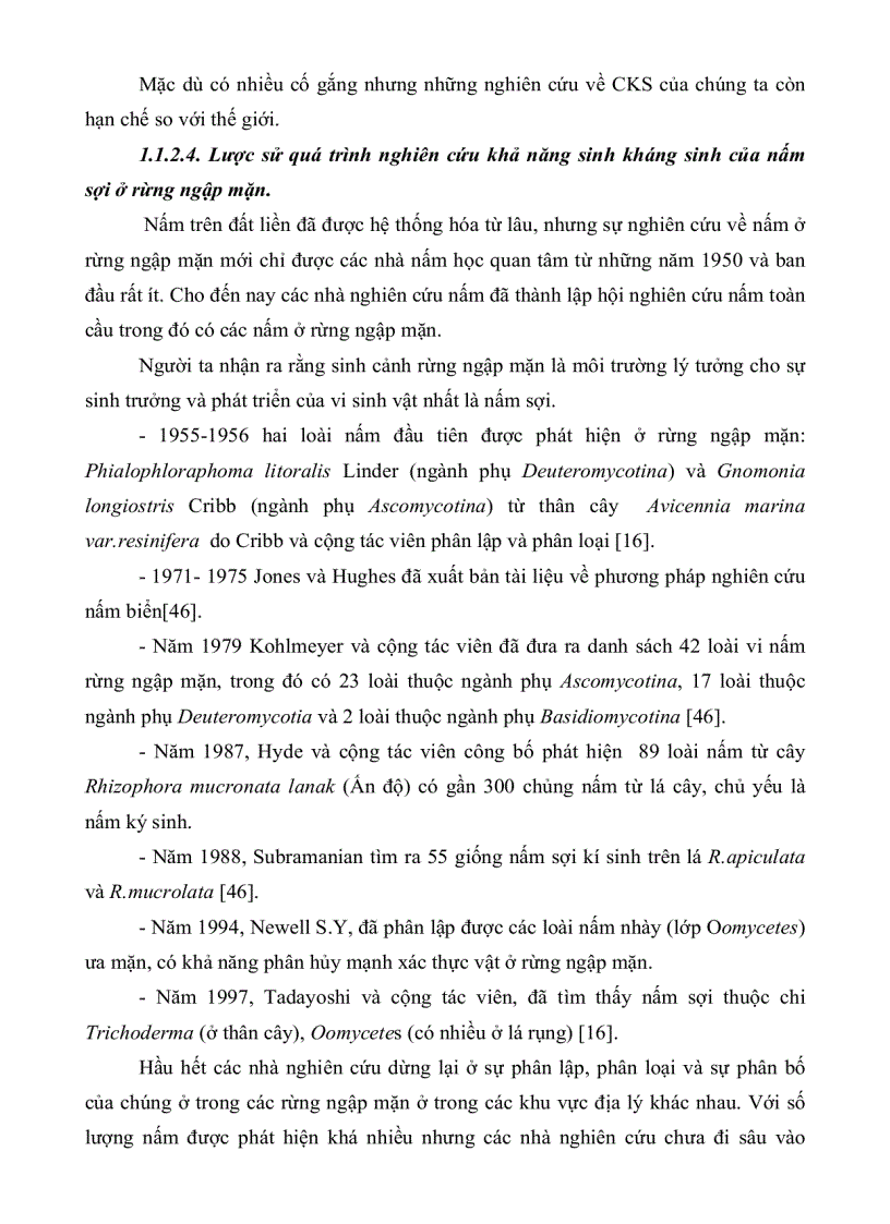image for page Khảo sát khả năng sinh kháng sinh của các chủng nấm sợi phân lặp từ rừng ngập mặn huyện Cần Giờ thành phố Hồ Chí Minh